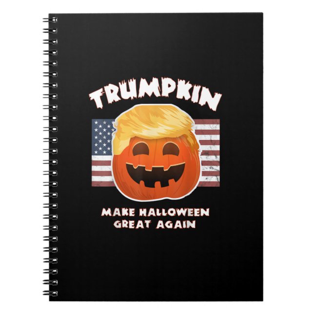 Trumpkin Funny Pumpkin Pie Pun Usa Liberals Hallow Notizblock (Vorderseite)