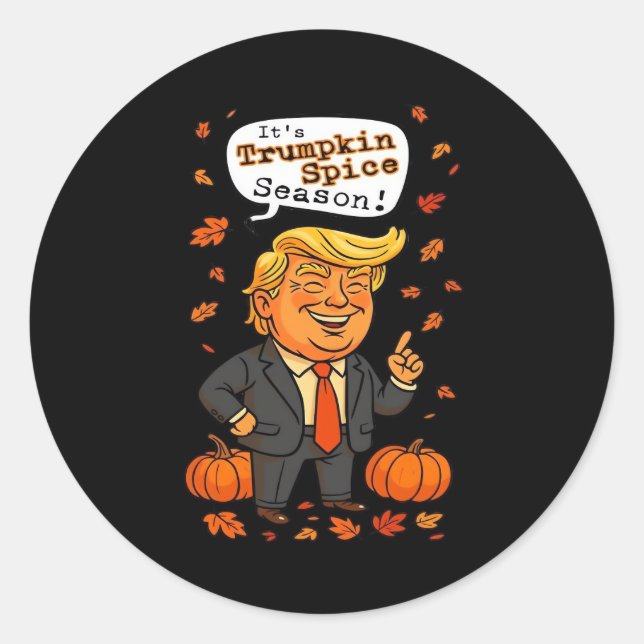Trumpkin Gewürzsaison Classic Runder Aufkleber (Vorderseite)