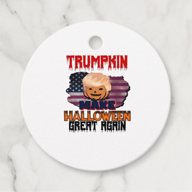 Trumpkin Halloween Classic Geschenkanhänger (Vorderseite)