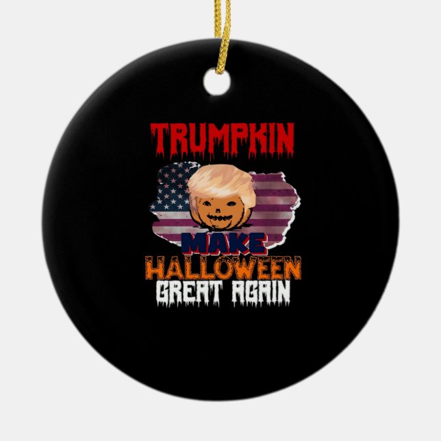 Trumpkin Halloween Classic Keramik Ornament (Vorne)