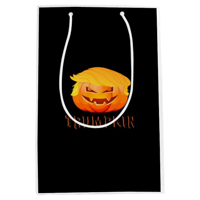 Trumpkin Halloween Classic Mittlere Geschenktüte (Vorderseite)