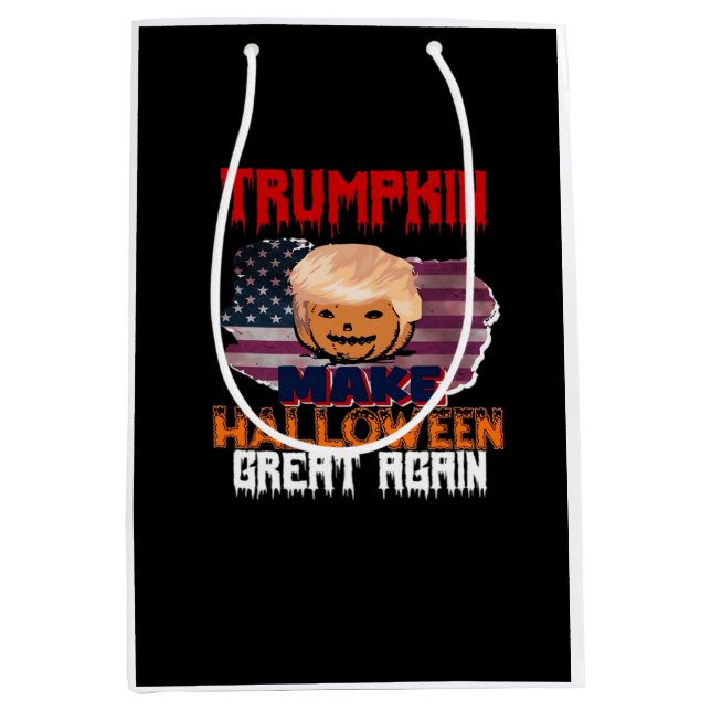 Trumpkin Halloween Classic Mittlere Geschenktüte (Vorderseite)