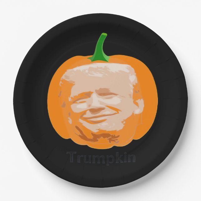 Trumpkin Halloween Classic Pappteller (Vorderseite)
