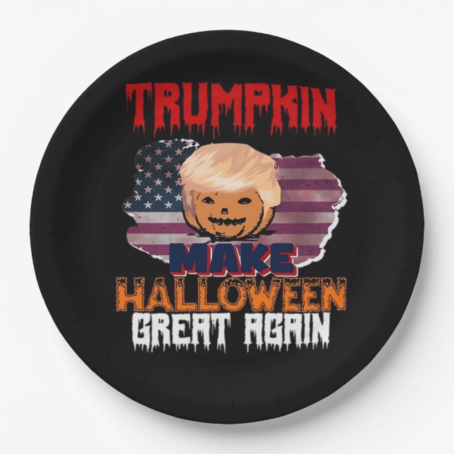 Trumpkin Halloween Classic Pappteller (Vorderseite)