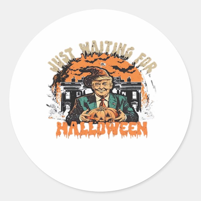 Trumpkin Halloween Classic Runder Aufkleber (Vorderseite)