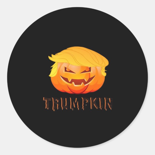 Trumpkin Halloween Classic Runder Aufkleber (Vorderseite)