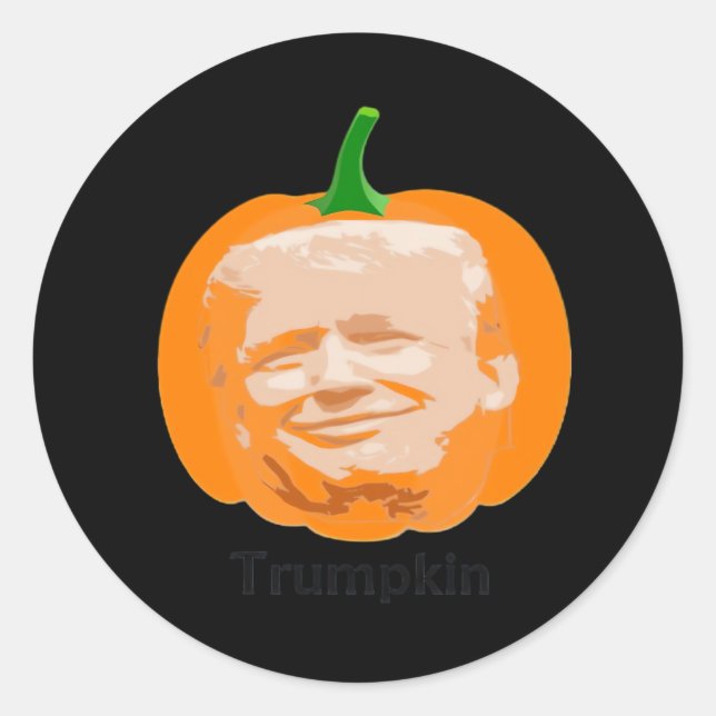 Trumpkin Halloween Classic Runder Aufkleber (Vorderseite)