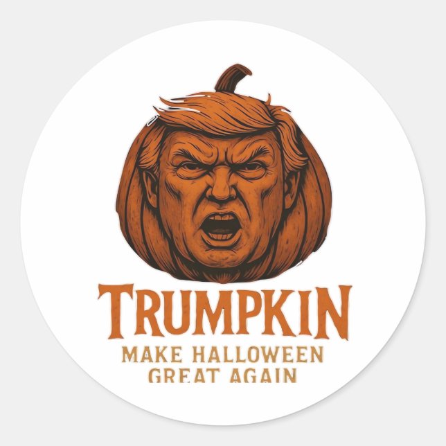 Trumpkin.. Halloween erneut groß Runder Aufkleber (Vorderseite)