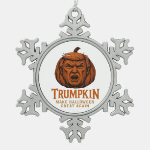 Trumpkin.. Halloween erneut groß Schneeflocken Zinn-Ornament