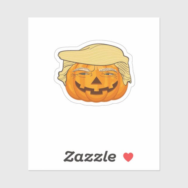 Trumpkin Halloween Funny Classic - Basic Fall Slot Aufkleber (Blatt)