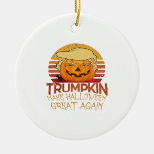 Trumpkin Halloween Funny Classic Keramik Ornament