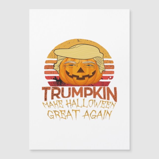 Trumpkin Halloween Funny Classic Magnetkarte (Vorderseite)