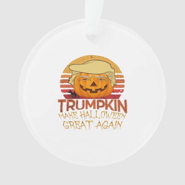 Trumpkin Halloween Funny Classic Ornament (Vorderseite)
