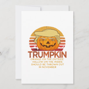 Trumpkin Halloween Funny Classic - Politischer Pum Feiertagskarte