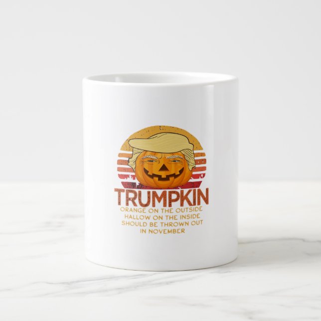 Trumpkin Halloween Funny Classic - Politischer Pum Jumbo-Tasse (Vorderseite)
