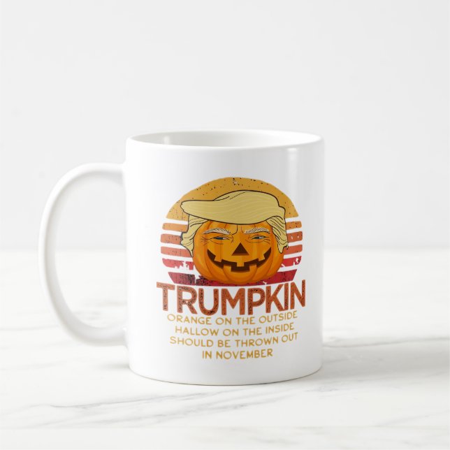 Trumpkin Halloween Funny Classic - Politischer Pum Kaffeetasse (Links)