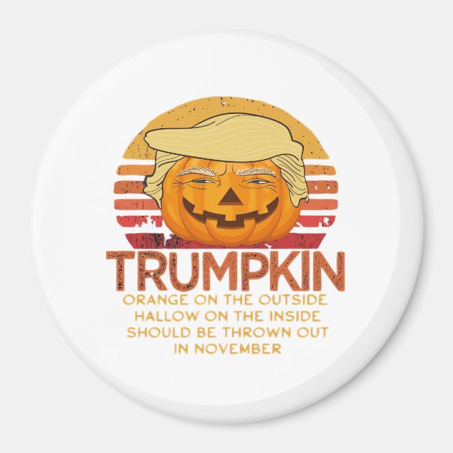 Trumpkin Halloween Funny Classic - Politischer Pum Magnet (Vorne)