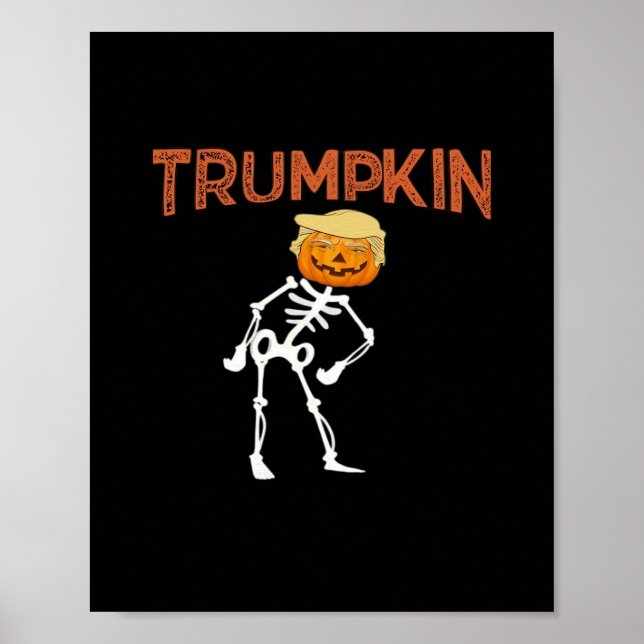 Trumpkin Halloween Funny Classic Poster (Vorne)
