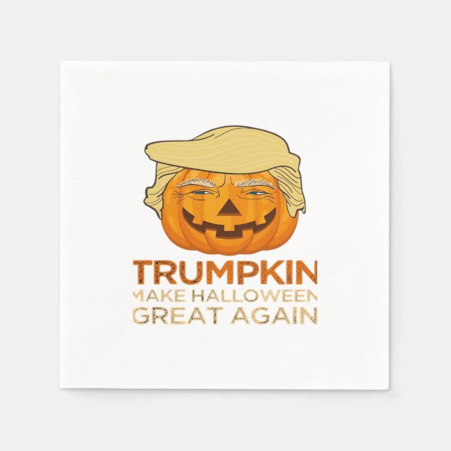 Trumpkin Halloween Funny Classic Serviette (Vorderseite)