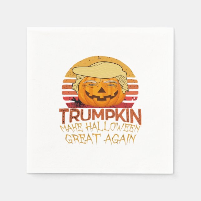 Trumpkin Halloween Funny Classic Serviette (Vorderseite)