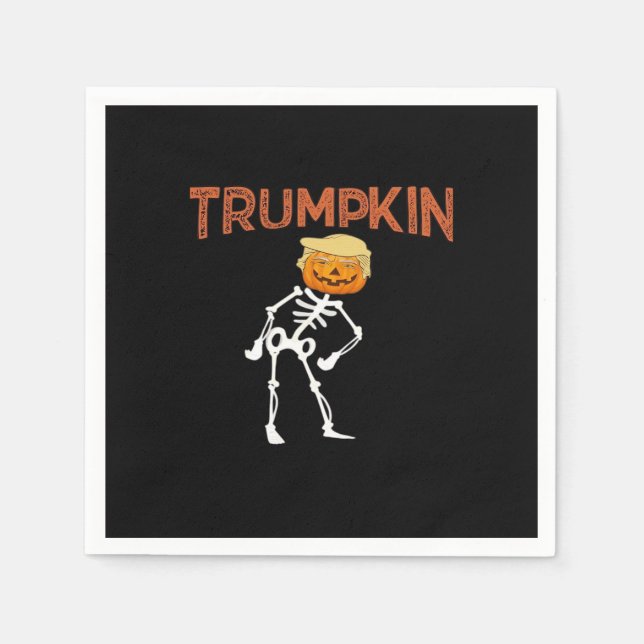 Trumpkin Halloween Funny Classic Serviette (Vorderseite)