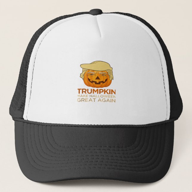Trumpkin Halloween Funny Classic Truckerkappe (Vorderseite)
