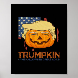 Trumpkin Halloween Funny Design Poster