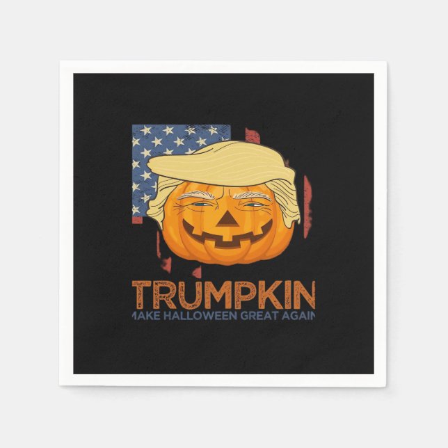 Trumpkin Halloween Funny Design Serviette (Vorderseite)