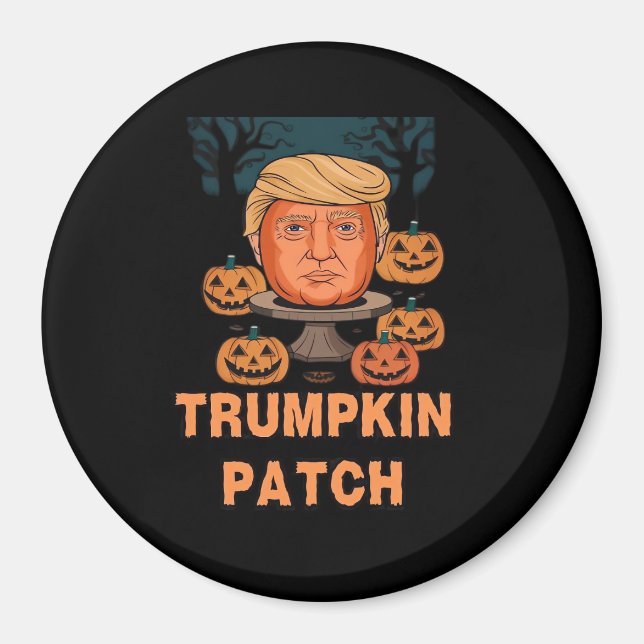 Trumpkin Halloween - Funny Political Pumpkin Desi Magnet (Vorne)