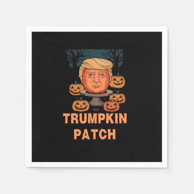 Trumpkin Halloween - Funny Political Pumpkin Desi Serviette (Vorderseite)