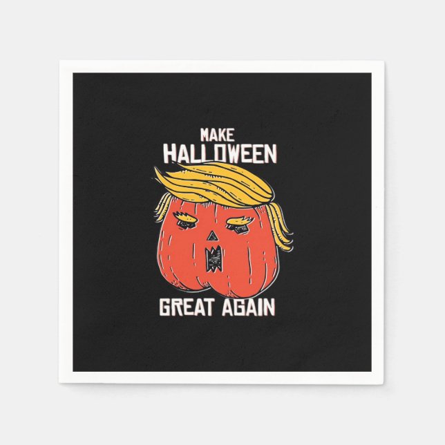 Trumpkin Halloween Great Again Classic - Retr Serviette (Vorderseite)