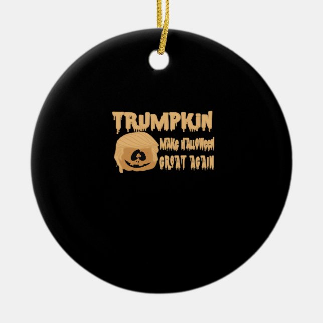 Trumpkin Halloween Great Again Classic - Skel Keramik Ornament (Vorne)