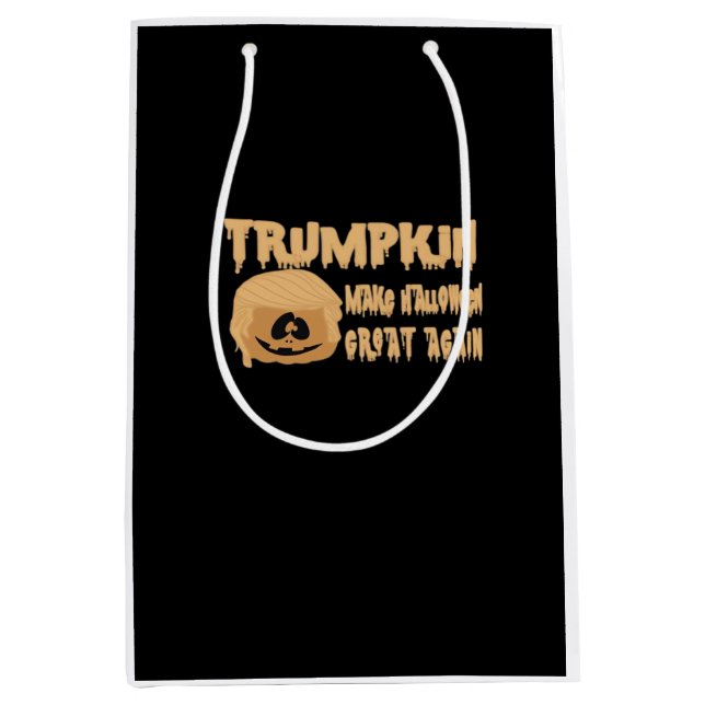 Trumpkin Halloween Great Again Classic - Skel Mittlere Geschenktüte (Vorderseite)