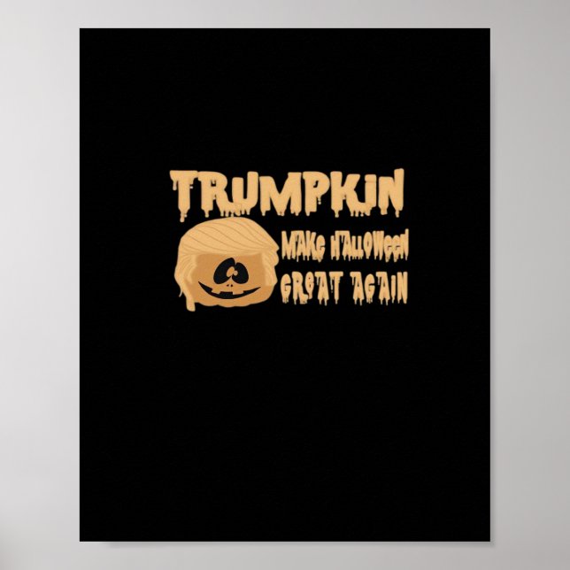 Trumpkin Halloween Great Again Classic - Skel Poster (Vorne)