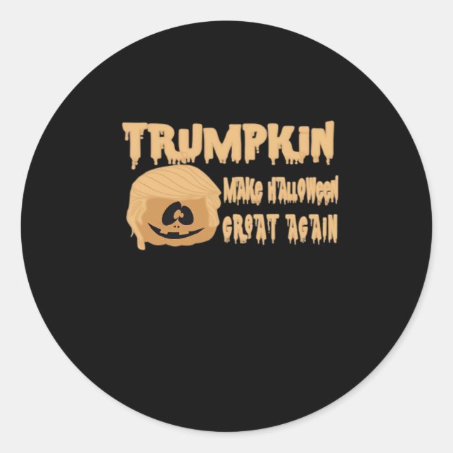Trumpkin Halloween Great Again Classic - Skel Runder Aufkleber (Vorderseite)