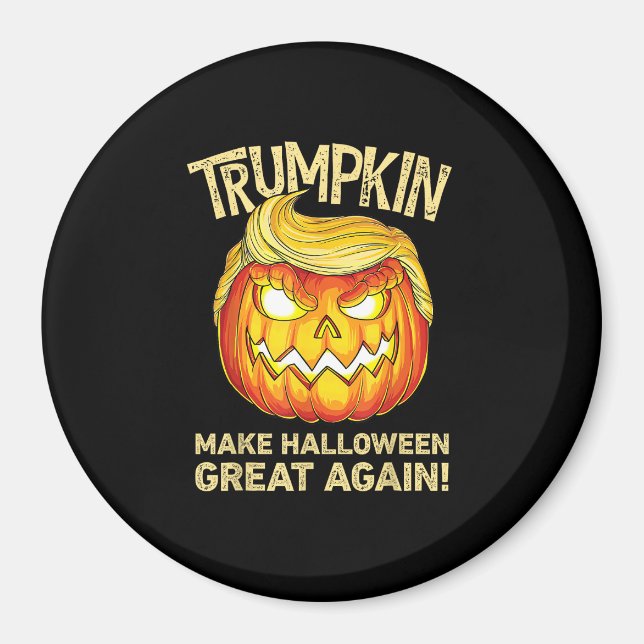Trumpkin Halloween Great Again Funny Pumpkin Magnet (Vorne)