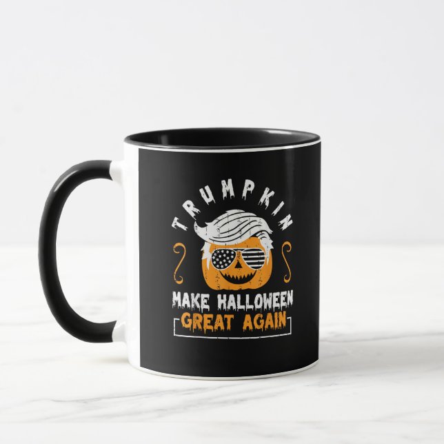 Trumpkin Halloween Great Again Funny Pumpkin Tasse (Links)