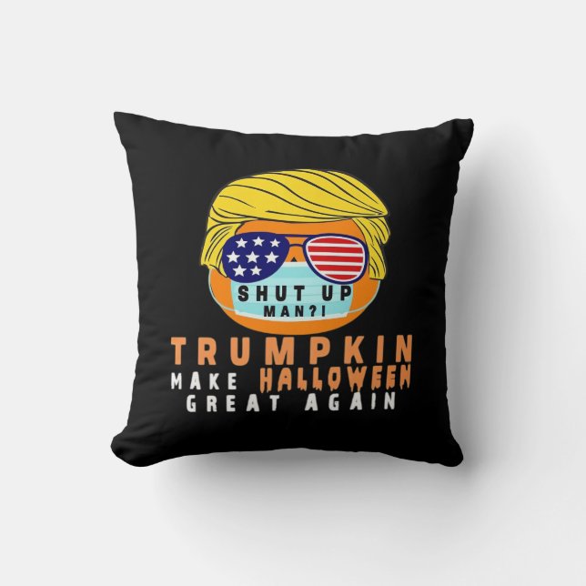 Trumpkin Halloween Great Again Funny Quaranti Kissen (Vorderseite)