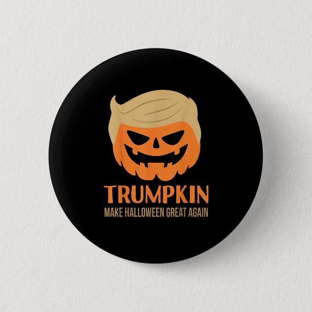 Trumpkin Halloween Great Again Funny Sarcasti Button (Vorderseite)