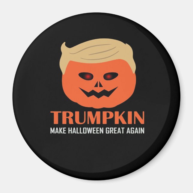 Trumpkin Halloween Great Again Funny Spooky P Magnet (Vorne)