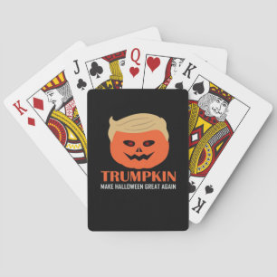 Trumpkin Halloween Great Again Funny Spooky P Spielkarten