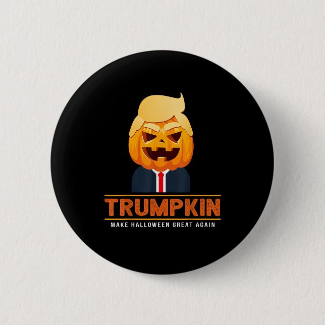 Trumpkin Halloween Great Again Halloween Button (Vorderseite)