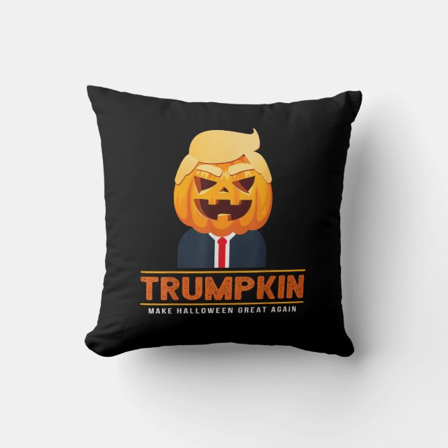Trumpkin Halloween Great Again Halloween Kissen (Vorderseite)