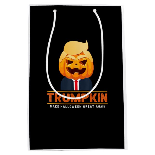 Trumpkin Halloween Great Again Halloween Mittlere Geschenktüte (Vorderseite)