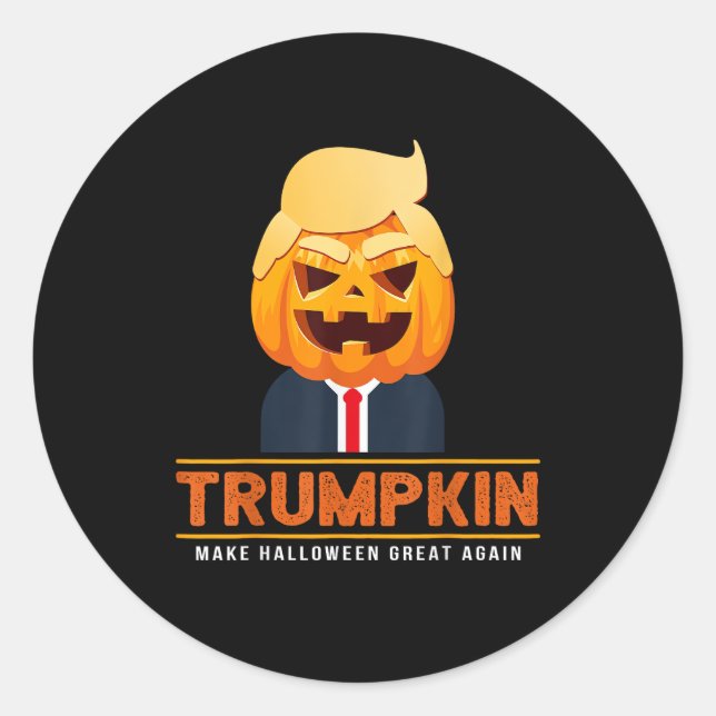Trumpkin Halloween Great Again Halloween Runder Aufkleber (Vorderseite)