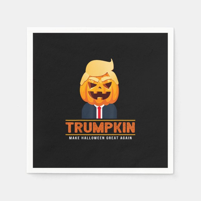 Trumpkin Halloween Great Again Halloween Serviette (Vorderseite)