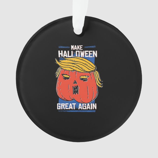 Trumpkin Halloween Great Again Pumpkin Ornament (Vorderseite)
