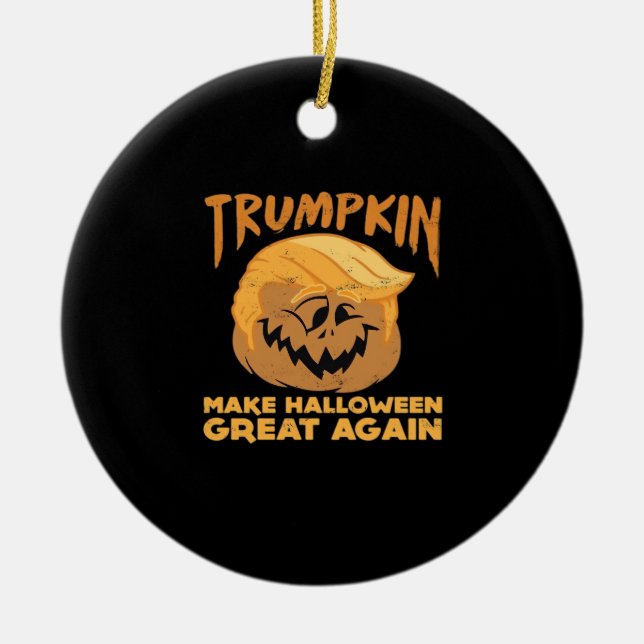 Trumpkin Halloween Great Halloween Desi Keramik Ornament (Vorne)
