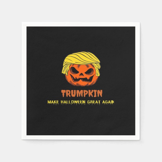 Trumpkin Halloween Great wieder Kurz Funny Ha Serviette (Vorderseite)