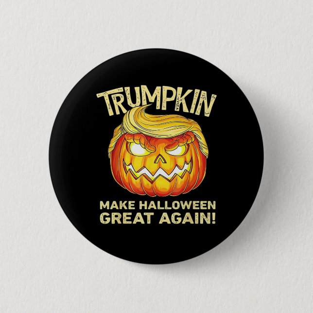 Trumpkin Halloween Great wieder Men Funny Clas Button (Vorderseite)